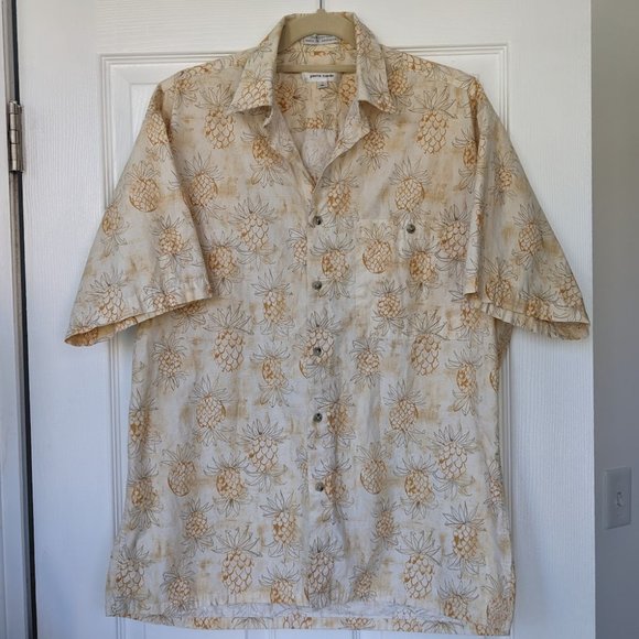 Vintage Pierre Cardin Button Up Short Sleeve with Camp Collar Medium